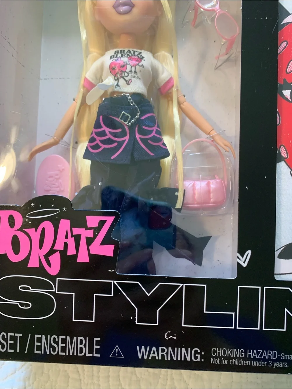 Bratz Stylin' Cloe Blonde Fashion Doll - Pink & Black Outfit